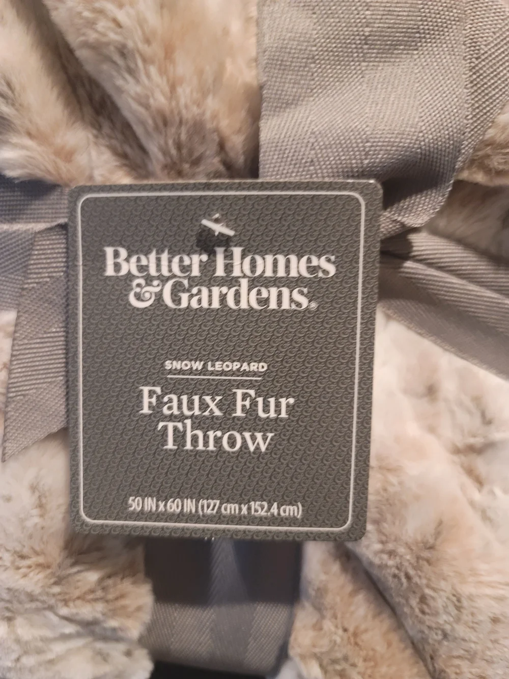 Better Homes And Gardens Faux Fur Throw Blanket - Snow Leopard